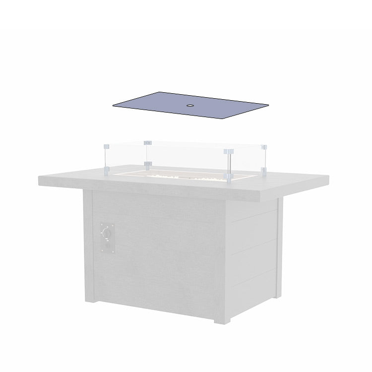 Rectangular Fire Table Smoked Glass Cover - 1FT1224