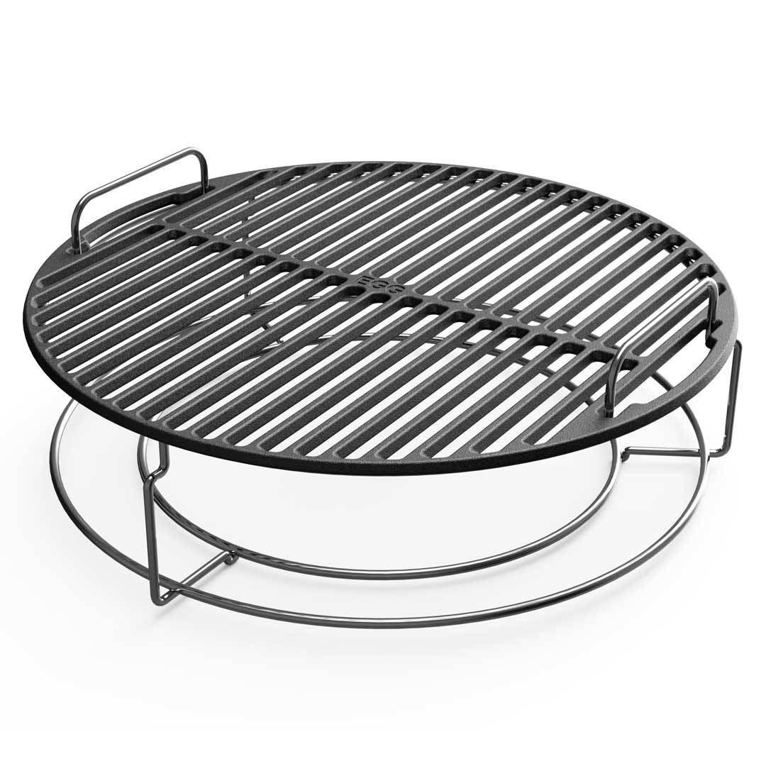 Dual Sided Big Green Egg Griddle Large Cast Iron Dual Side Grid