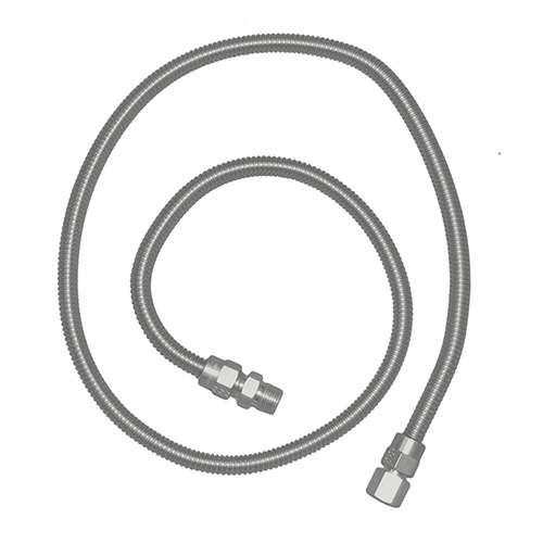 36" Stainless Flex Hose - Female Flares W/Adapters
