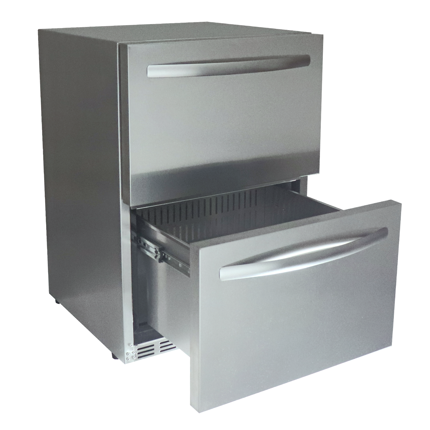 Stainless Two Drawer Refrigerator - UL Rated