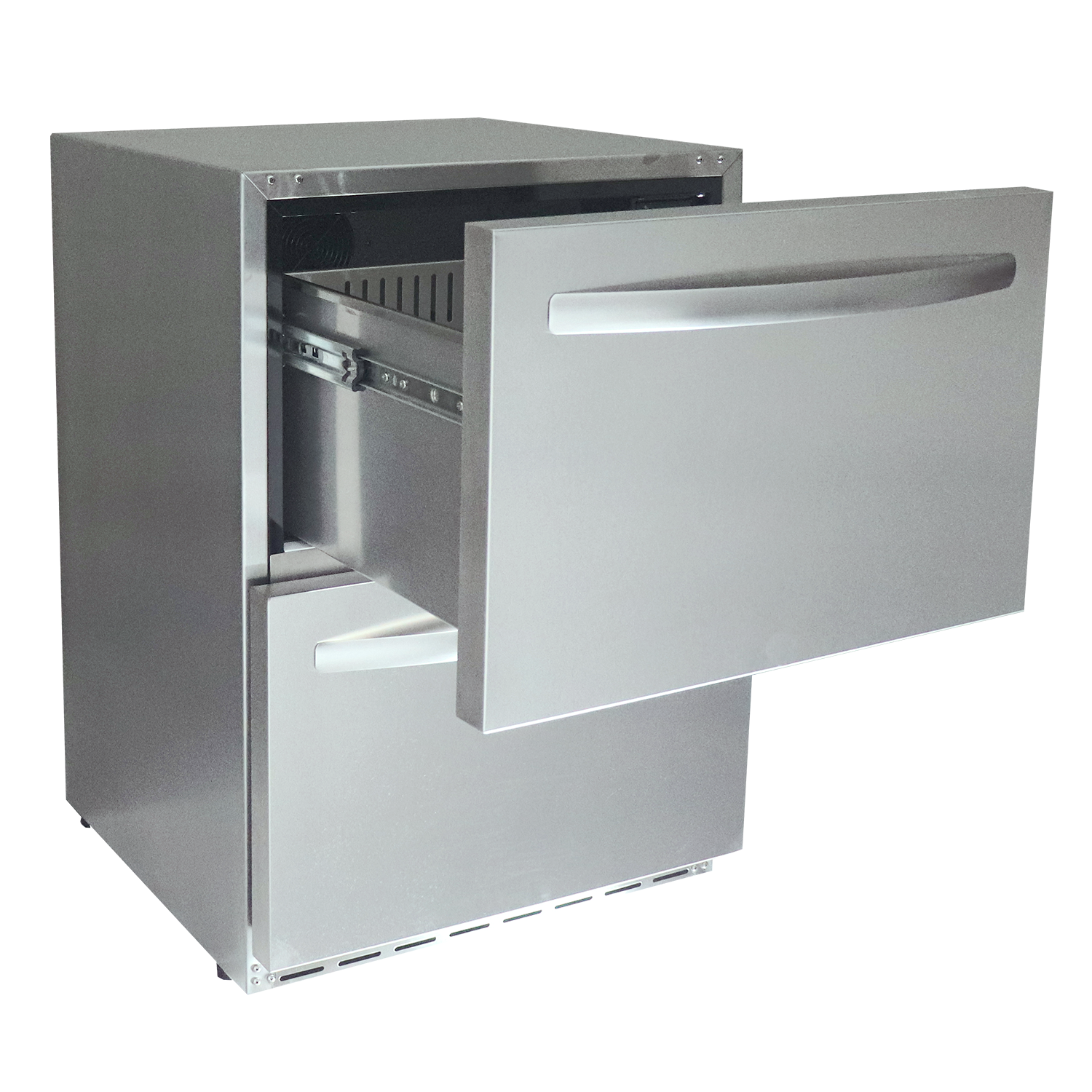 Stainless Two Drawer Refrigerator - UL Rated