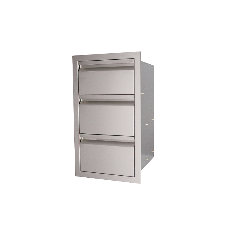 Valiant Stainless Triple Drawer - Fully Enclosed
