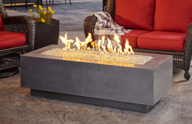 Midnight Mist Cove 54" Linear Gas Fire Pit Table