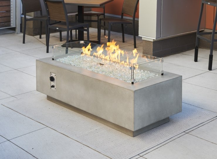 Natural Grey Cove 54" Linear Gas Fire Pit Table