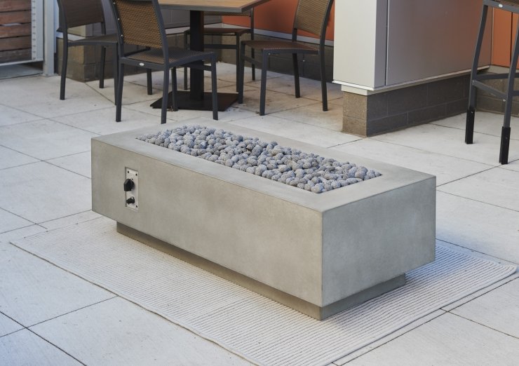 Natural Grey Cove 54" Linear Gas Fire Pit Table