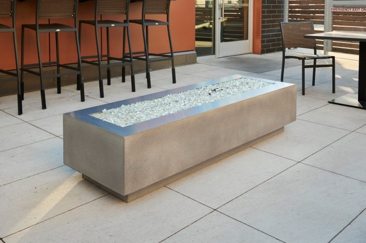 Natural Grey Cove 72" Linear Gas Fire Pit Table