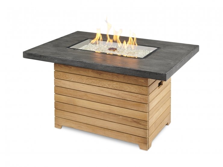 Darien Rectangular Gas Fire Pit Table with Everblend Top