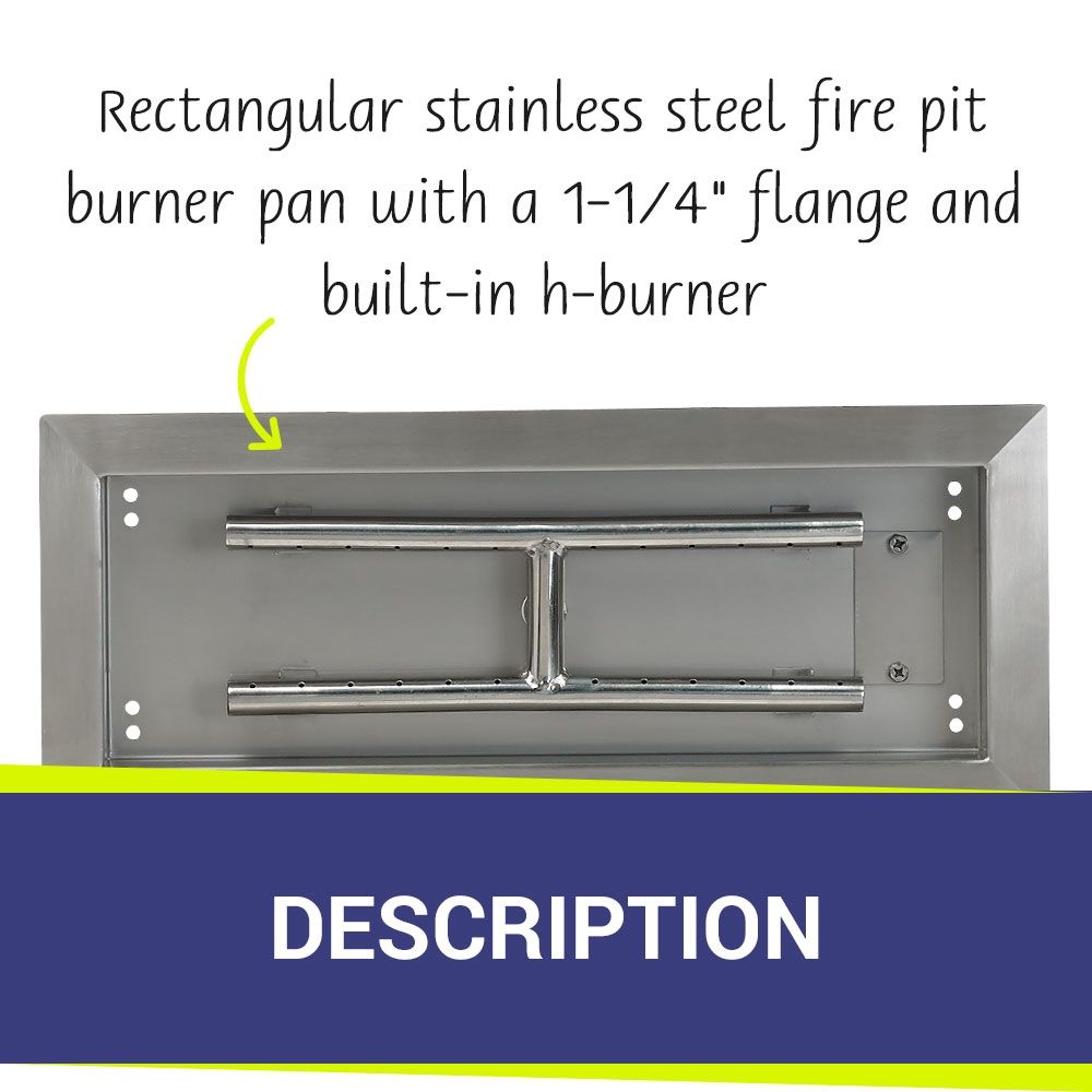 Rectangular Drop-In Fire Pit Pans