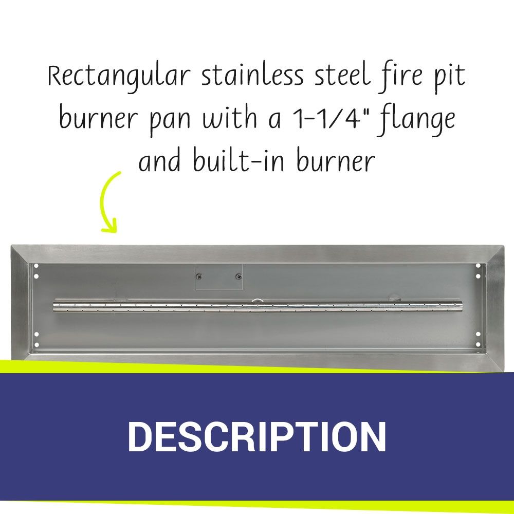 Linear Drop-In Fire Pit Pans