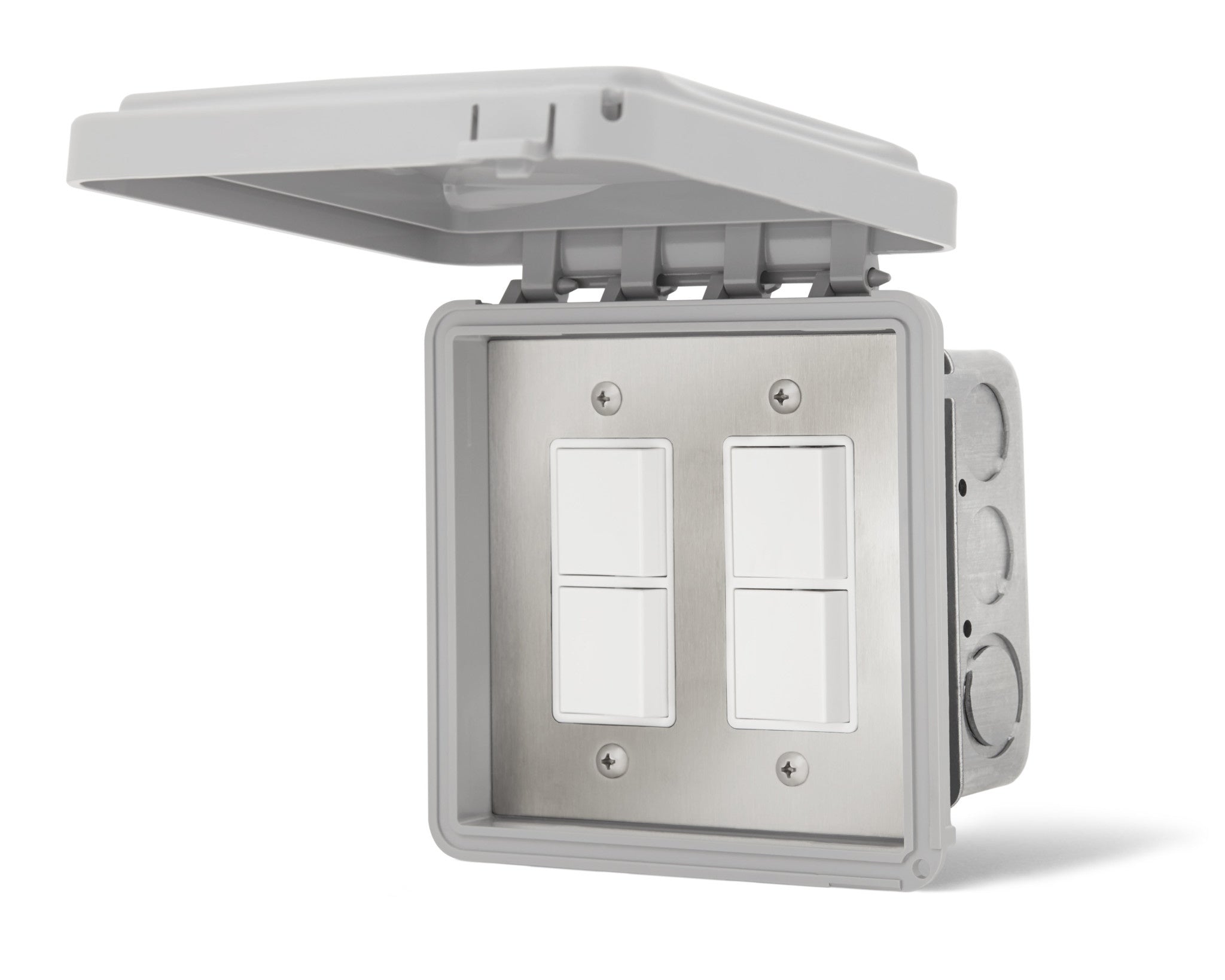 Dual Duplex Flush Mount with Weatherproof Cover