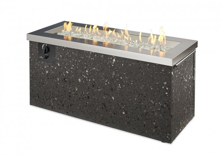 Stainless Steel Key Largo Linear Gas Fire Pit Table