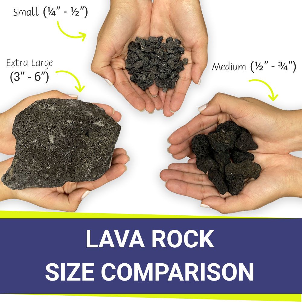 Medium Black Lava Rock