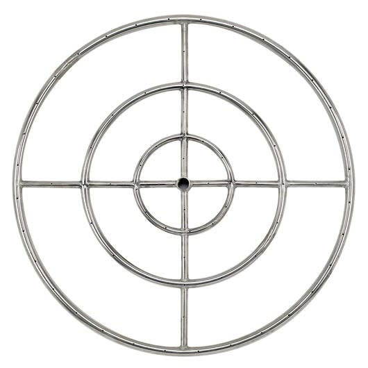 Triple-Ring Stainless Steel Burner with a 3/4" Inlet