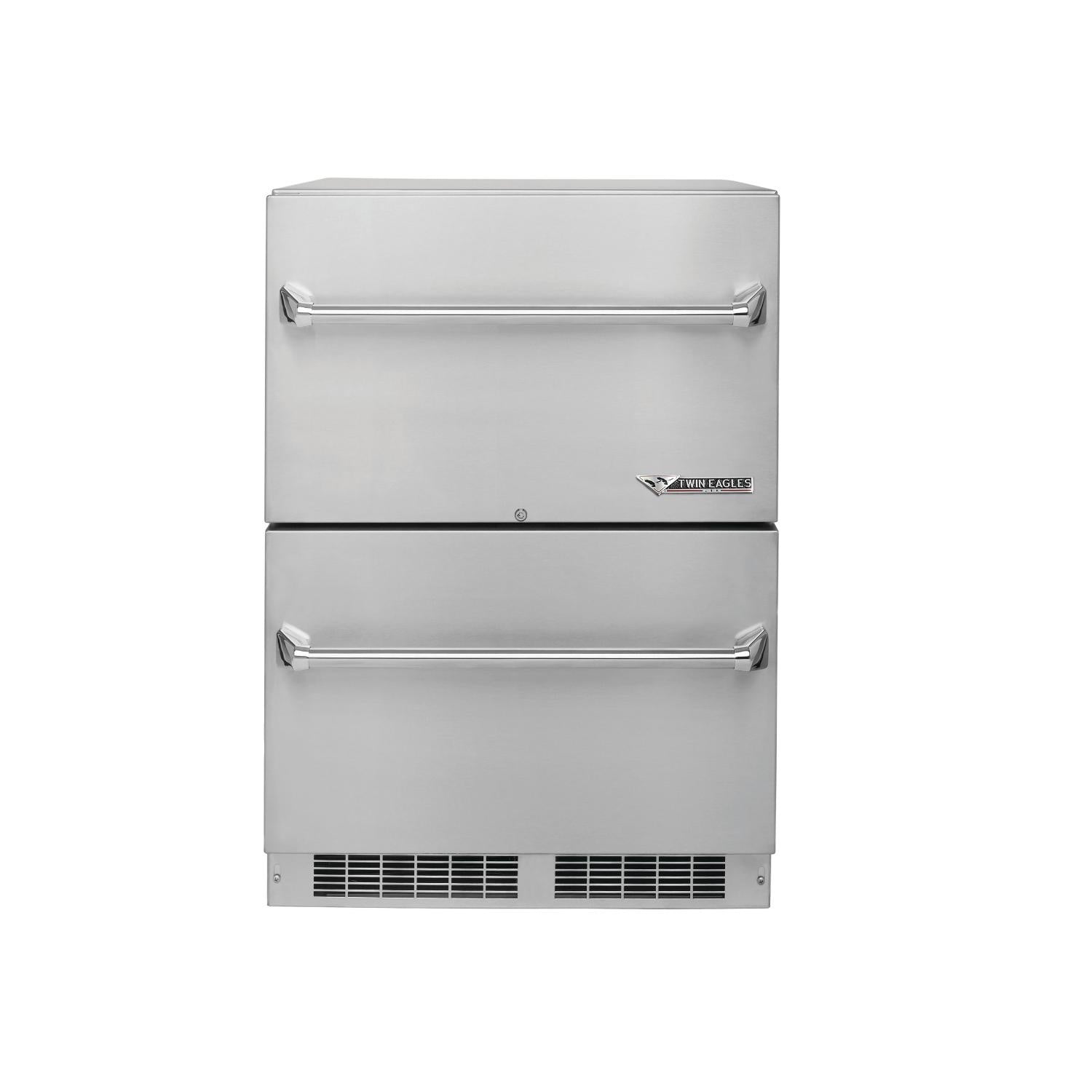 24" Twin Eagles Outdoor Refrigerator Two Drawer Refrigerator